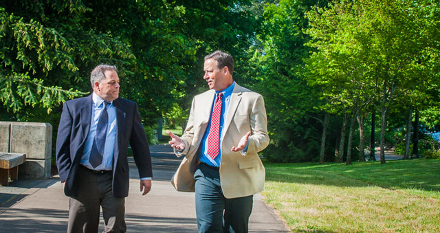 John Turman and Eric Cheney in Corvallis Riverfront Park